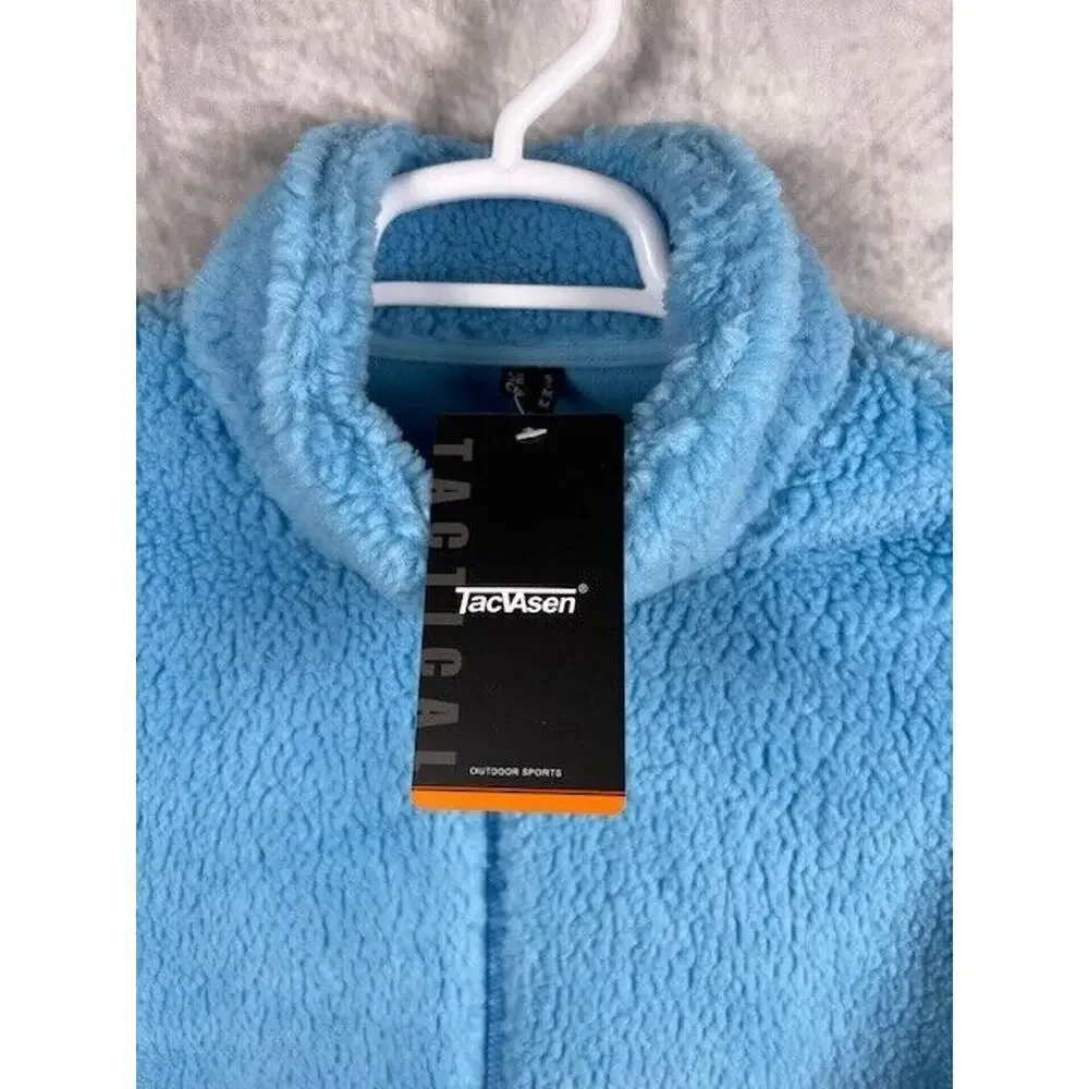 Men's Fleece Jacket Full-Zip Stand Collar Winter Warm Casual Work Outwear Small
